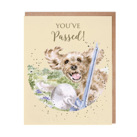 Wrendale greeting card "You've Passed" - hond