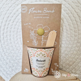 Blossombs zaadbommetje Grow Kit - Bedankt! Garden Herbs