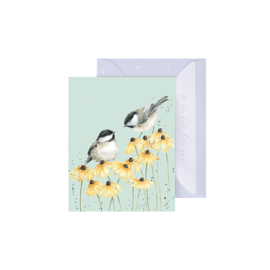 Wrendale mini card "Chickadees" - koolmees