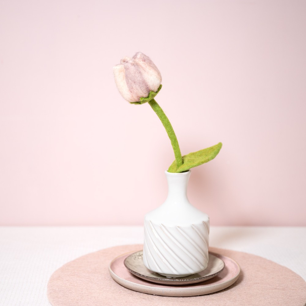 Vilten bloem - Tulp Livia - lila