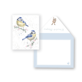 Wrendale mini card "Blossom" - pimpelmees