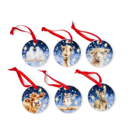 Wrendale Royal Worcester Nativity Decorations - set of 6