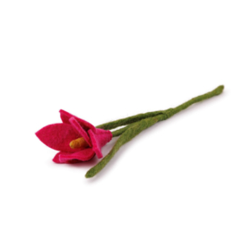 Vilten bloem - Krokus - fuchsia
