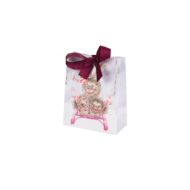 Wrendale small gift bag - "Sledgehogs"