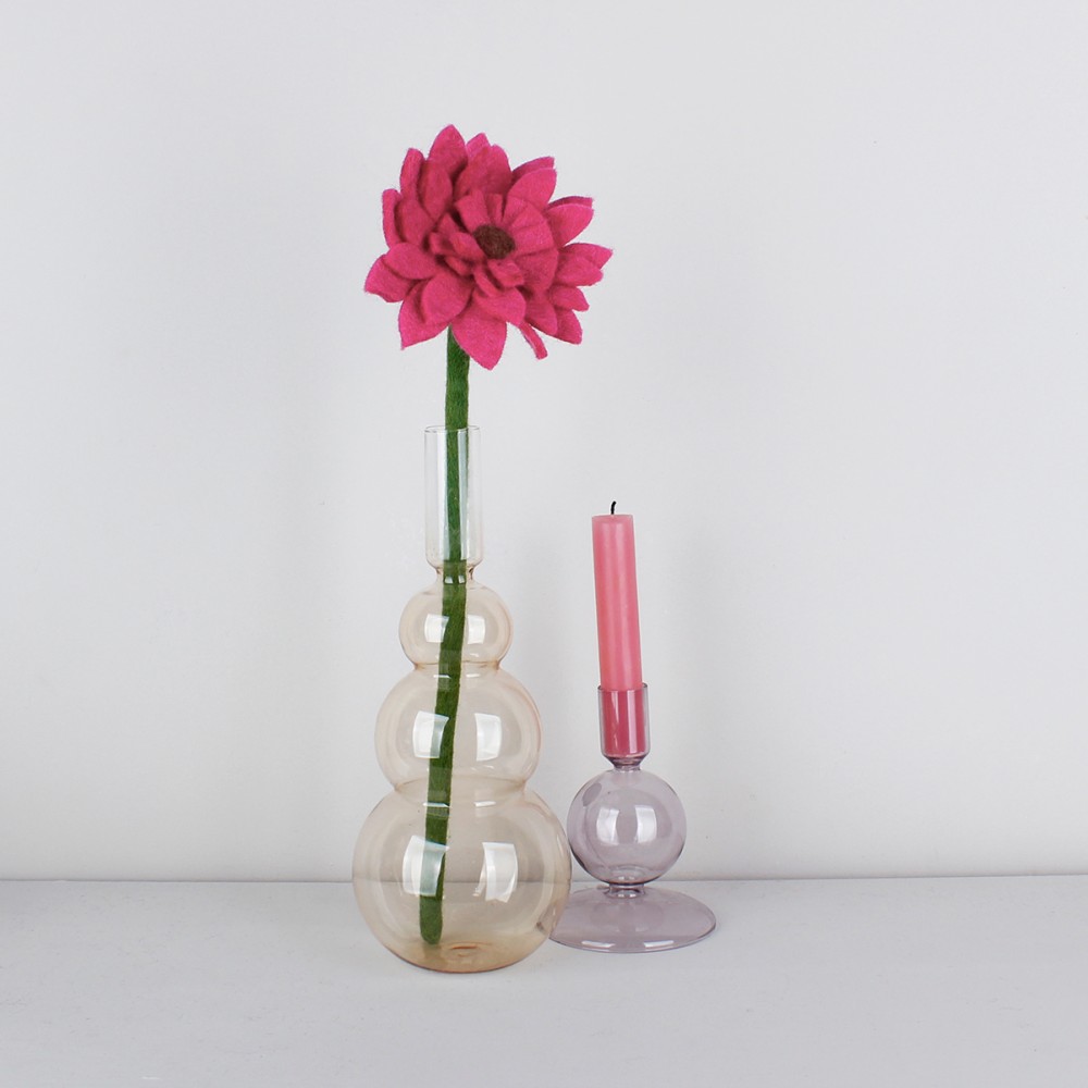 Vilten bloem - Gerbera fuchsia