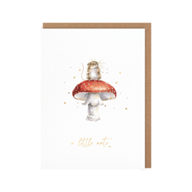 Wrendale card "He's a Fun-Gi" - "a little note" - muis