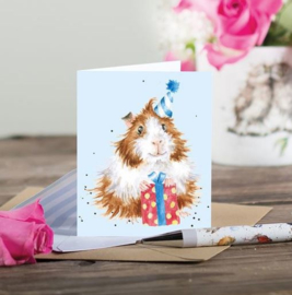 Wrendale mini card "Guinea be a Great Day" - cavia