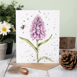 Wrendale greeting card - "March Orchid" - hommel