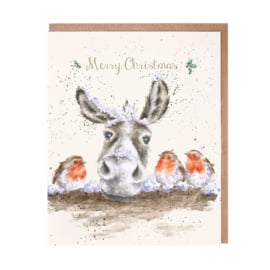 Wrendale Christmas card - "The Christmas Donkey"