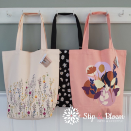 Bio katoenen shopper - Daisies