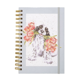 Wrendale A5 Notebook "Blooming with Love" - hond