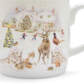 Wrendale Royal Worcester mok - large - "Snow Place Like Home"
