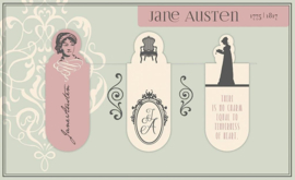 Magnetische boekenleggers - set van 3 - Jane Austen