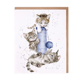 Wrendale greeting card - "Three is a Crowd" - poes