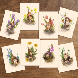 Iris Esther ansichtkaartenset - Flower Folk Box
