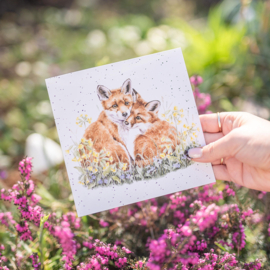 Wrendale greeting card - "Growing Wild Together" - vos