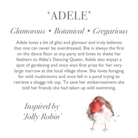 Wrendale medium knuffel - "Adele" - roodborstje