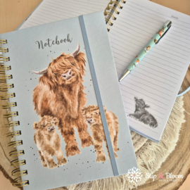 Wrendale A5 Notebook "Highland Coo" - hooglander