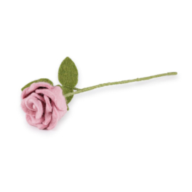 Vilten bloem - Roos roze