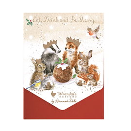 Wrendale Christmas Card Pack "The Christmas Party"