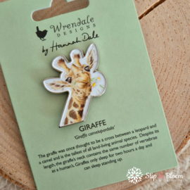 Wrendale Pin Badge - speldje "Flowers" - giraf