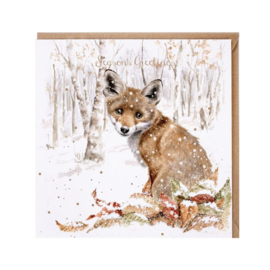 Wrendale Christmas card - "Snowfall" - vos