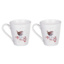 Wrendale Mug & Tray set "One Snowy Day"