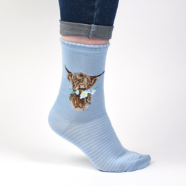 Wrendale sokken "Daisy Coo" - koe