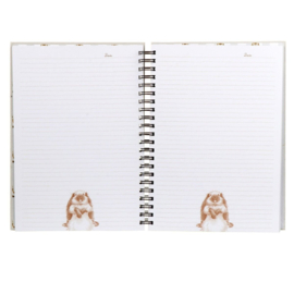 Wrendale A4 Notebook "Earisistible" - konijn
