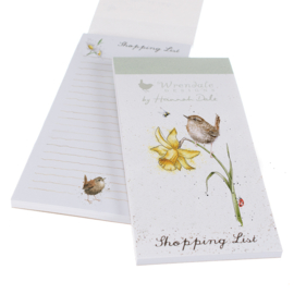 Wrendale Magnetic Shopping Pad "The Birds & the Bees" - vogel en hommel