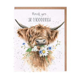 Wrendale greeting card "Thank You So Moooch!" - hooglander