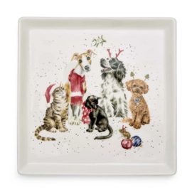 Wrendale Royal Worcester Square Plate "Office Party"