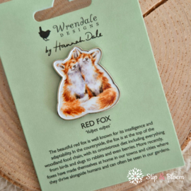 Wrendale Pin Badge - speldje "Contentment" - vos