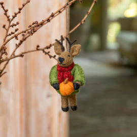 Vilten hanger - Hert met pompoen