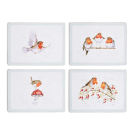 Wrendale Christmas Placemats Large "Festive Friends" - set van 4