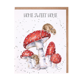 Wrendale greeting card "Home Sweet Home" - muis