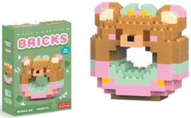 Mini building blocks - Donut Bear - 169 blokjes
