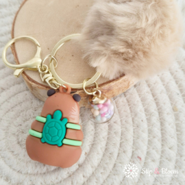 Sleutelhanger - Capibara - schildpad rugzakje