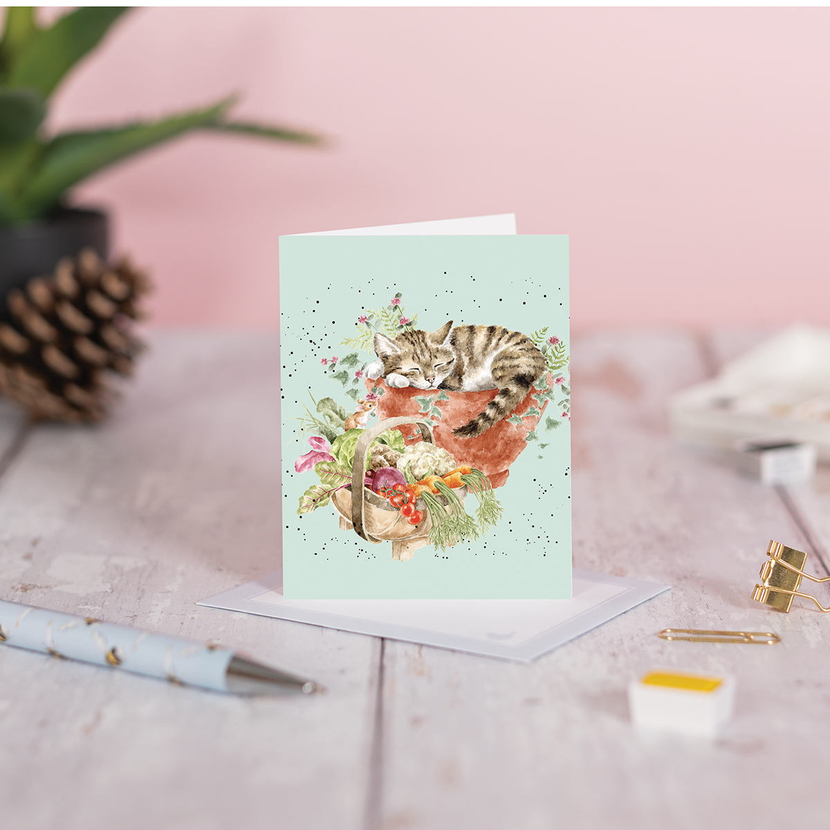 Wrendale mini card "Purrfect Day" - poes
