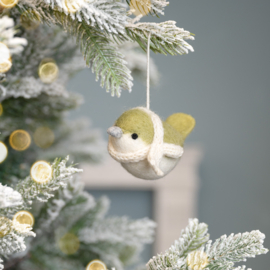 Vilten hanger - Vogeltje lichtgroen