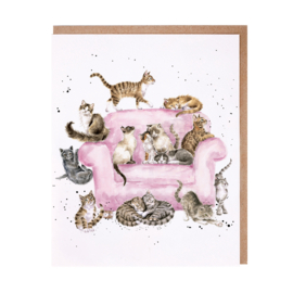 Wrendale greeting card - "Cattitude" - poes