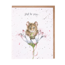 Wrendale greeting card "Just To Say" - muis