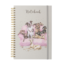 Wrendale A4 Notebook "Movie Night" - hond