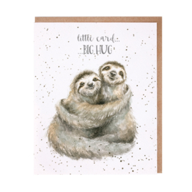 Wrendale greeting card "Little Card, Big Hug" - luiaard