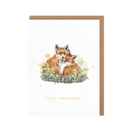 Wrendale card "Growing Wild Together" - "happy anniversary" - vos