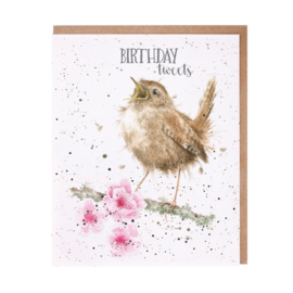 Wrendale greeting card "Birthday Tweets" - winterkoninkje