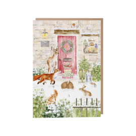 Wrendale Advent Christmas card - "Christmas Cottage"