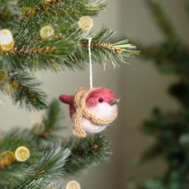 Vilten hanger - Vogeltje cyclaam