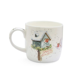 Wrendale Royal Worcester mok - "Santa Stop Here"