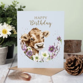 Wrendale greeting card "Blooming Birthday" - koe